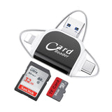Plug and play for Apple and Android phones multifunctional card reader four in one multifunctional TF card SD card - V.I.P Digital Presence