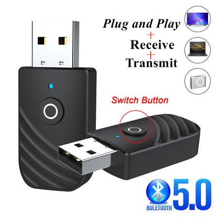 3 in 1 Bluetooth 5.0 Adapter Car Computer TV AUX Audio Bluetooth Speaker Receiver Transmitter Adapter - V.I.P Digital Presence