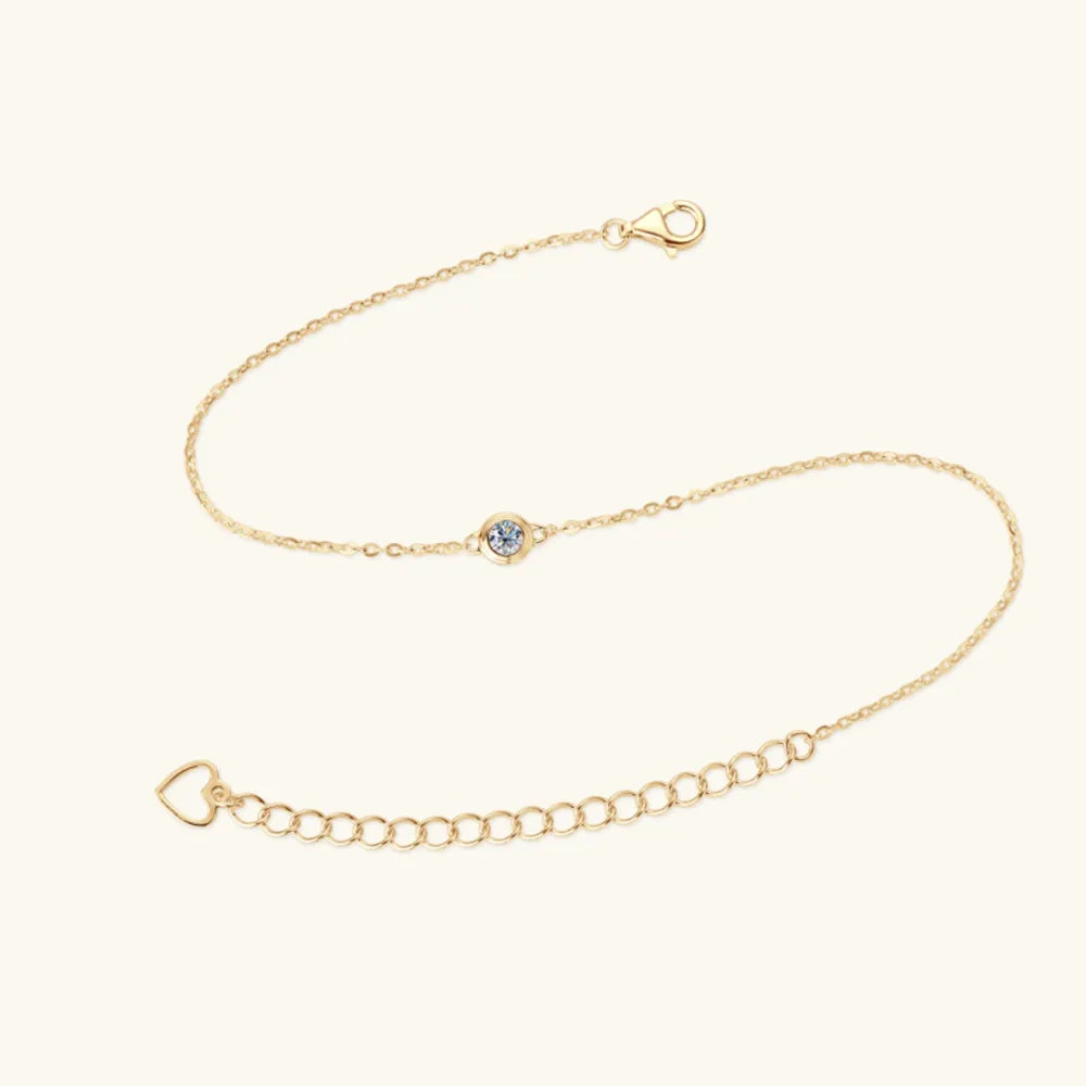 Inlaid Moissanite 925 Sterling Silver Bracelet - V.I.P Digital Presence