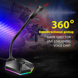 New microphone RGB luminous bendable USB microphone no drive voice chat video conference microphone - V.I.P Digital Presence