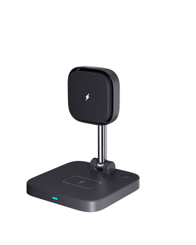 3-in-1 magnetic wireless charger holder with cooling fan suitable for wireless charging of iPhone earphones and watches - V.I.P Digital Presence