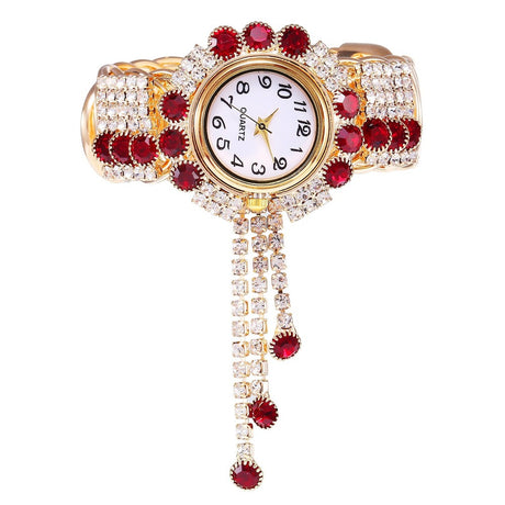 New Fashion Women's Full Diamond Alloy Fashion Watch Creative Tassel Quartz Bracelet Watch Women's Style - V.I.P Digital Presence