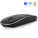 Aluminum alloy dual-mode wireless Bluetooth mouse rechargeable silent infinite computer accessories - V.I.P Digital Presence