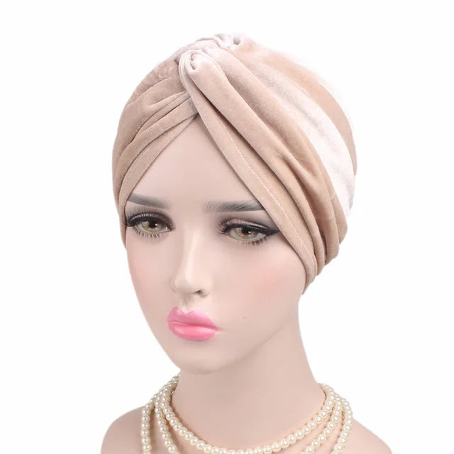 Women Velvet Turban Hat Headband Muslim Hijab Caps Female Soft Bandana Headband Hijabs Head Wrap Hair Accessories Supplies - V.I.P Digital Presence