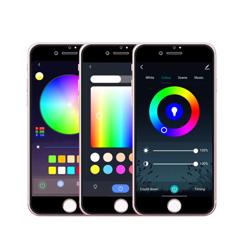Bombilla inteligente WiFi con control por voz de Alexa, RGBCW, atenuación de color, A19, grafiti, Smart Life 