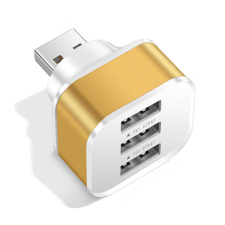 Luminous 3 USB mobile phone charging head with 1/3 expansion port, multi port USB mobile phone charger - V.I.P Digital Presence