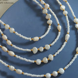 Titanium Steel Glass Bead Pearl Necklace - V.I.P Digital Presence