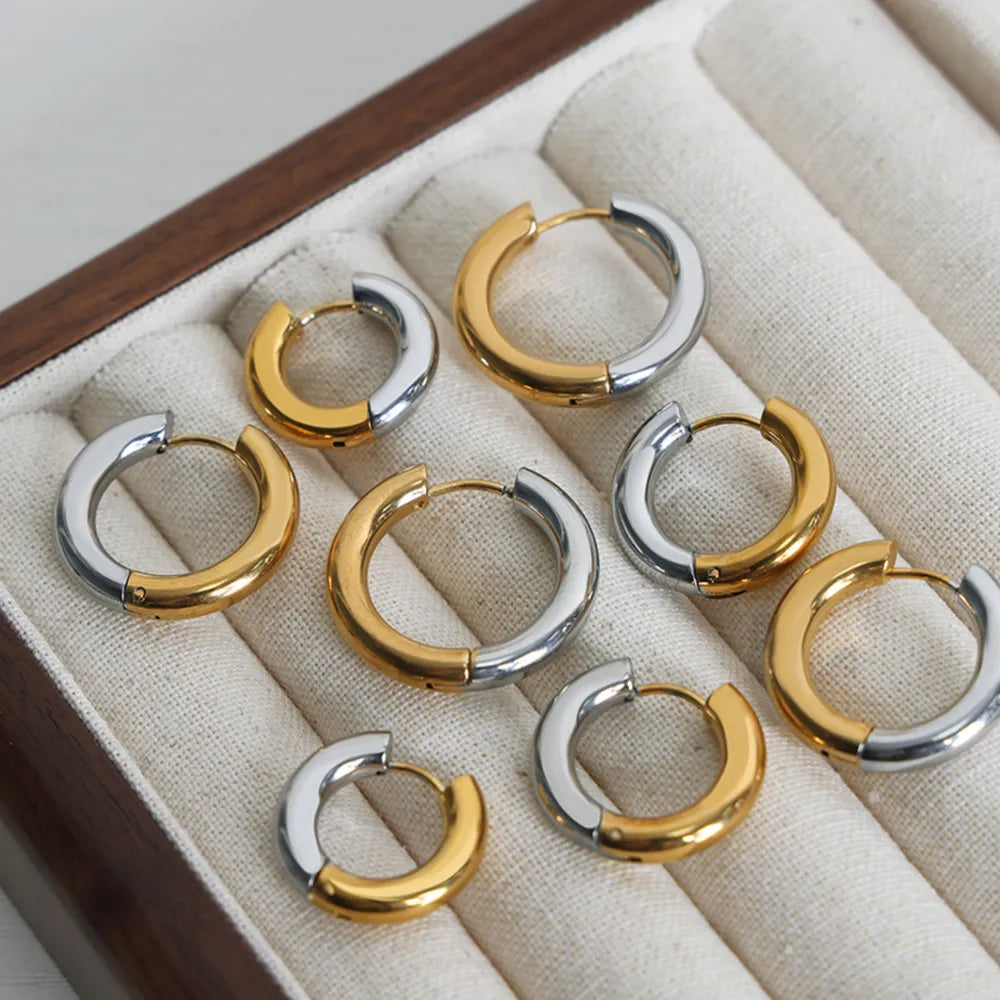 18K Gold-Plated Huggie Earrings - V.I.P Digital Presence