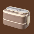 Large capacity double-layer insulated lunch box 304 stainless steel portable handle compartment lunch box with cutlery - V.I.P Digital Presence