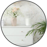 Black 30 Inch Metal Round Bathroom Mirror - V.I.P Digital Presence