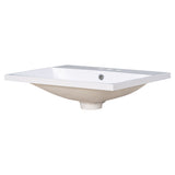 24" Bathroom Vanity Top Only White Basin 3-Faucet Holes  4" Faucet Available Ceramic - V.I.P Digital Presence