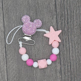 Silicone Round Beads and Star Beads Pacifier Clip Chain Strap Cute Dummy Nipple Leash Strap for Infant Toddler Baby Feeding - V.I.P Digital Presence