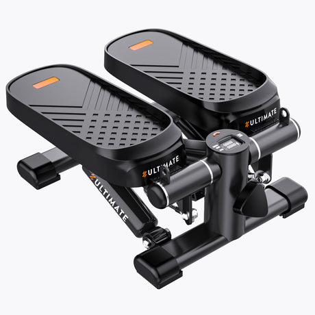 Home Office Exercise 330LBS Capacity Mini Stepper with Resistance Bands and LCD Monitor ，blue - V.I.P Digital Presence