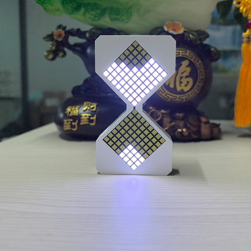 Cyber-style LED electronic sand timer: gravity-sensing, 1-30min countdown, tech decompression toy - V.I.P Digital Presence