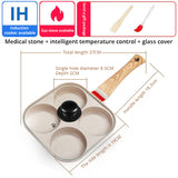 Fried Egg Burger Machine Frying Pan Non-Stick Surface Household Four Hole Breakfast Pan Fried Egg Divine Tool Pancake Pan - V.I.P Digital Presence