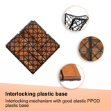 Acacia interlocking deck tile grid pattern, 10 pieces of 12 inch x 12 inch square brown Acacia hardwood outdoor flooring - V.I.P Digital Presence