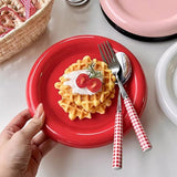 Ins - style Round Ceramic Food Plates. Thick - edged, creative Nordic tableware. Ideal for dessert, steak, pasta. - V.I.P Digital Presence