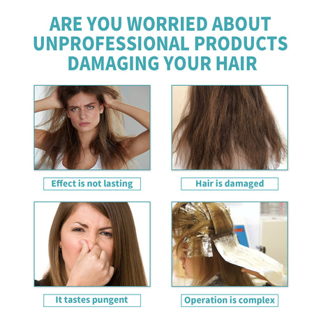 Collagen Hair Straightening Cream, Repair Damaged Hair To Smooth Frizz And Split Free Smoothing Cream - V.I.P Digital Presence