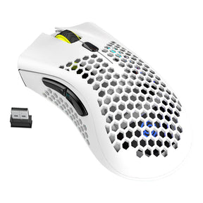 2.4GHz Wireless Gaming Mouse 7 Button 1600 DPI Adjustable RGB Backlit Rechargeable Mouse Lightweight Honeycomb Shell Gamer Mice - V.I.P Digital Presence