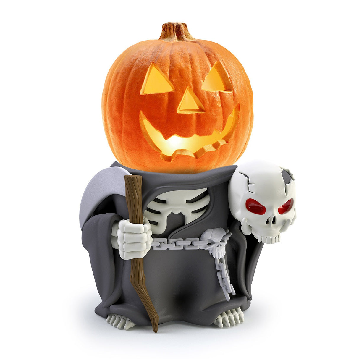 Halloween gift pumpkin knight garden ornaments decorative luminous small pumpkin head resin ornaments - V.I.P Digital Presence