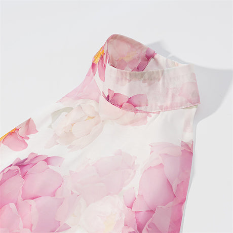 Style Women's Fashion Sexy Printed V-Neck Bubble Hem Fitted Dress - V.I.P Digital Presence