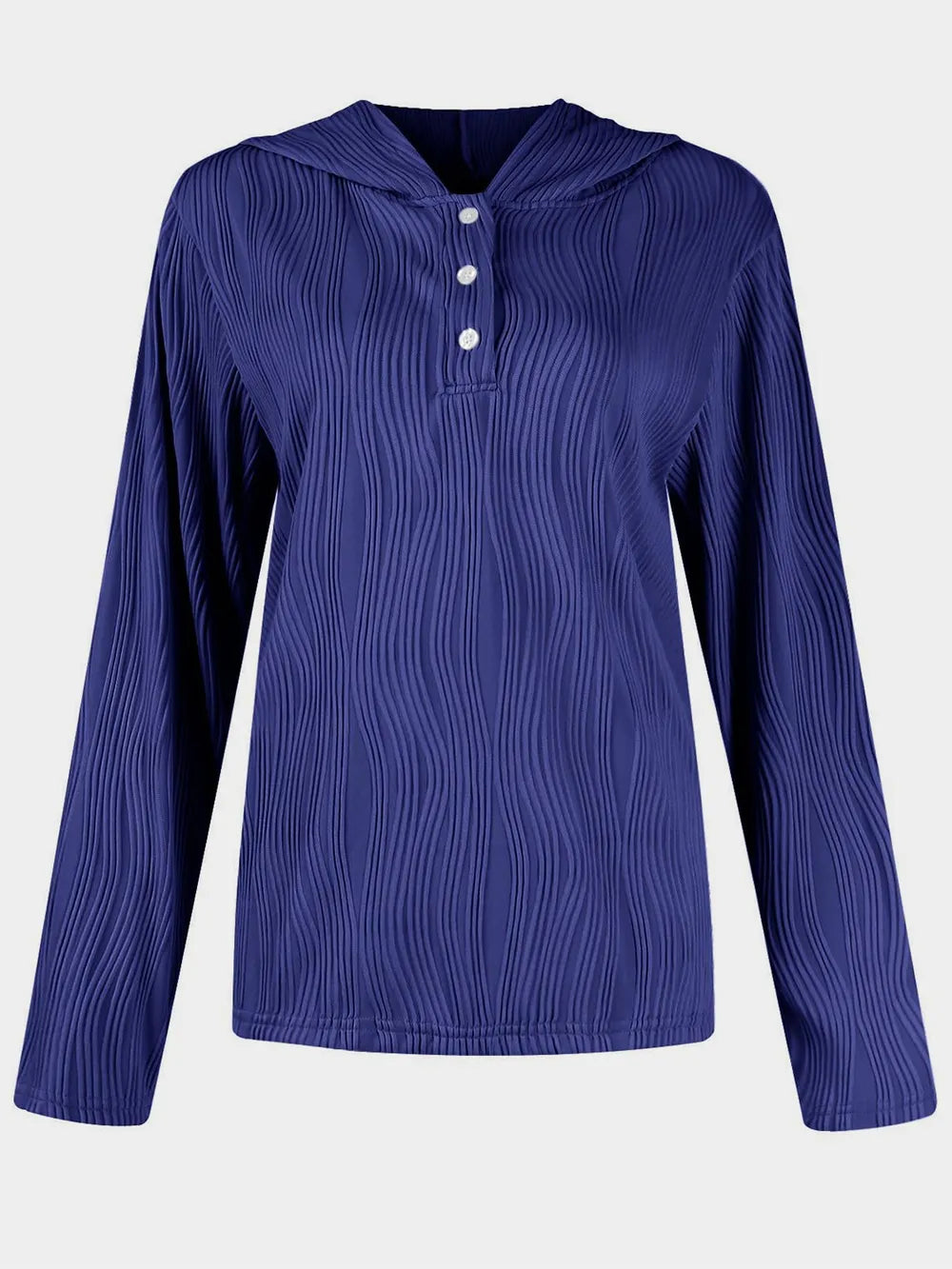 Textured Long Sleeve Hoodie - V.I.P Digital Presence