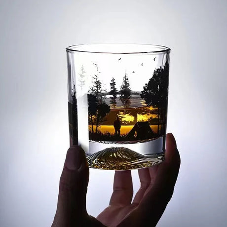 Iceberg-Creative Silhouette Wine Glass, Snow Mountain Cup, Thick Bottom Rock Cup, Christmas Gift, Whiskey Cup - V.I.P Digital Presence