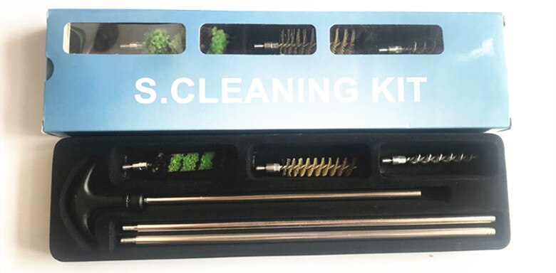 Juego de 6 piezas de limpieza táctica para pistolas de caza, calibre 12, 16, 20 y 410, con cepillo para varillas, kit de limpieza para tubos de rifle y pistola. 