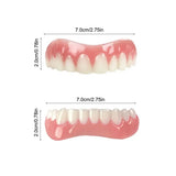Silicone Upper/Lower False Teeth Perfect Laugh Veneers Dentures Paste Oral Hygiene Tools Fake Teeth Instant Smile Teeth Cosmetic - V.I.P Digital Presence