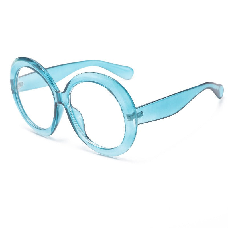 Personalized dual color sunglasses, fashionable circular large frame sunglasses for women - V.I.P Digital Presence