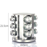 Kitchen articles rotating seasoning rack domestic rotating seasoning tank stainless iron spices seasoning box set - V.I.P Digital Presence