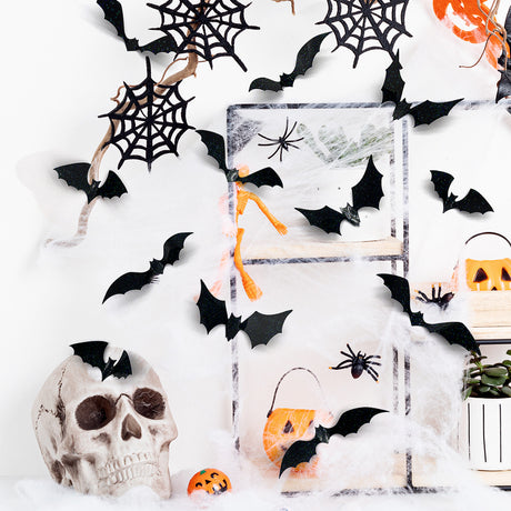 Halloween 3D Butterfly Bat Home Decor Wall Sticker 12 Pack Butterfly Sticker Wall Sticker - V.I.P Digital Presence