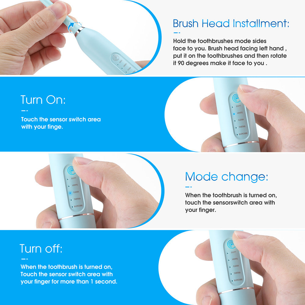 5-Speed Touch Calculus Remover Household Electric Tooth Cleaner Tooth Cleaning Rinsing Tooth Device Beauty Dental Instrument - V.I.P Digital Presence