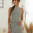 Cutout Grecian Neck Romper - V.I.P Digital Presence