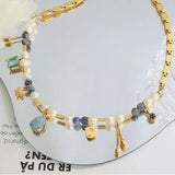 Natural stone freshwater pearl necklace necklace collarbone chain for girls - V.I.P Digital Presence