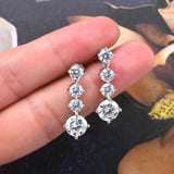 4 Carat Moissanite 925 Sterling Silver Earrings - V.I.P Digital Presence