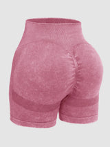 Washed High Waist Active Shorts - V.I.P Digital Presence