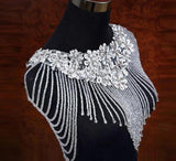 White Bolero Appliques Crystals Wedding Wrap Wedding Bolero Made in China Wedding Accessories Evening Dress - V.I.P Digital Presence