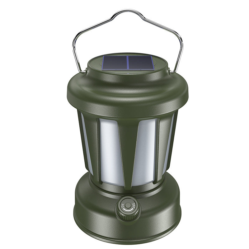 Outdoor solar rechargeable camping light, multifunctional LED strong light charging camping atmosphere tent light - V.I.P Digital Presence