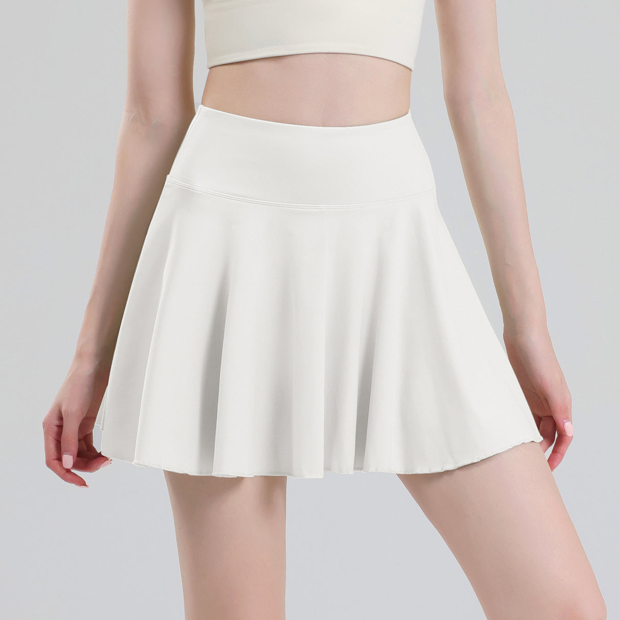 Tennis skirt women's yoga white badminton pleated skirt quick drying anti glare half skirt - V.I.P Digital Presence