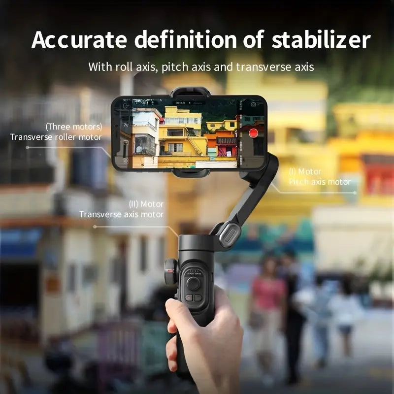 Estabilizador de cardán de mano de 3 ejes XE, plegable, para teléfono inteligente, grabación de video, vlog, estabilizador PTZ para iPhone, Xiaomi, Samsung