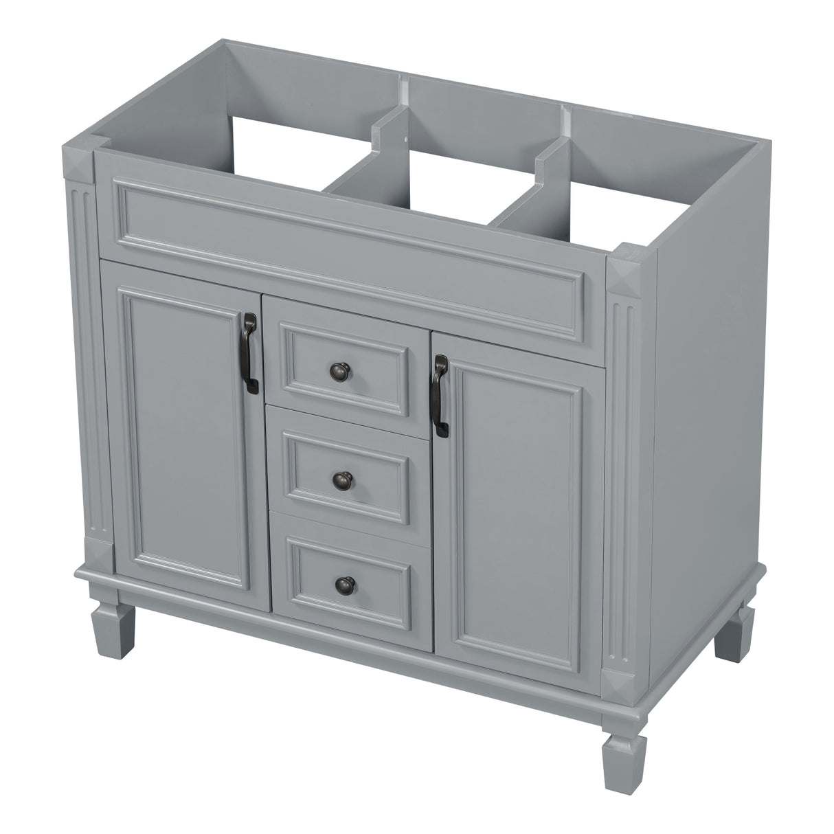 36'' Bathroom Vanity without Top Sink Cabinet only Modern Bathroom Storage Cabinet with 2 Soft Closing Doors and 2 Drawers - V.I.P Digital Presence