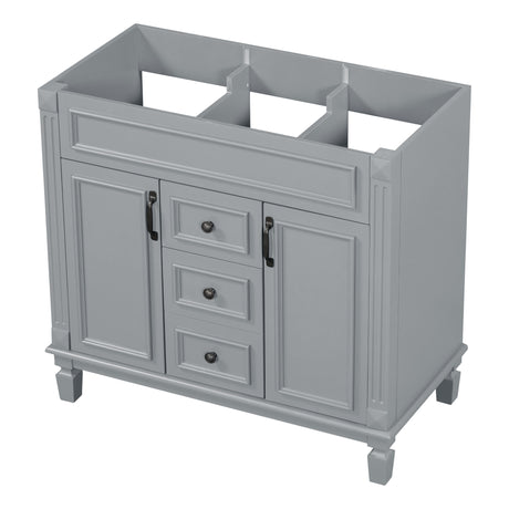 36'' Bathroom Vanity without Top Sink Cabinet only Modern Bathroom Storage Cabinet with 2 Soft Closing Doors and 2 Drawers - V.I.P Digital Presence