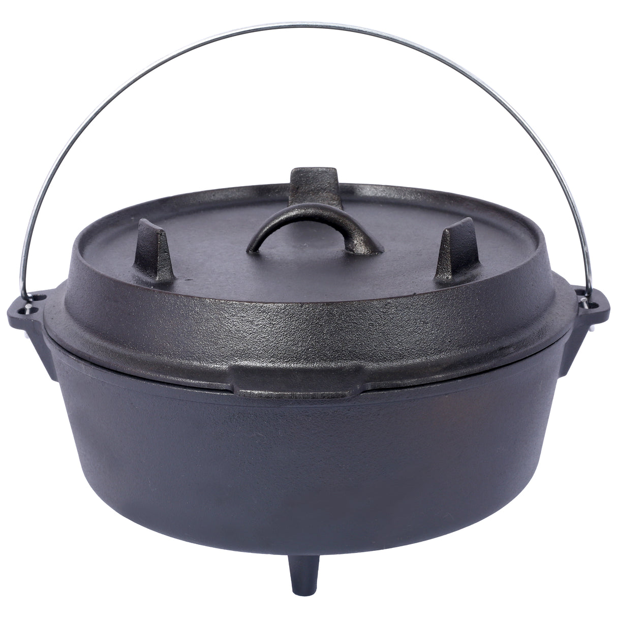 Cast iron Dutch oven with lid, outdoor camping deep pot, used for camping, cooking, barbecue and leg rest, 4.5 quarts - V.I.P Digital Presence