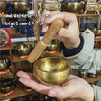 Tibetan brass singing bowl with Sanskrit – handmade meditation instrument for stress relief. - V.I.P Digital Presence