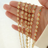 Flower blue drip oil niche light luxury necklace - V.I.P Digital Presence