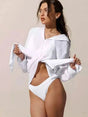 Button Down Hooded Cover-Up - V.I.P Digital Presence