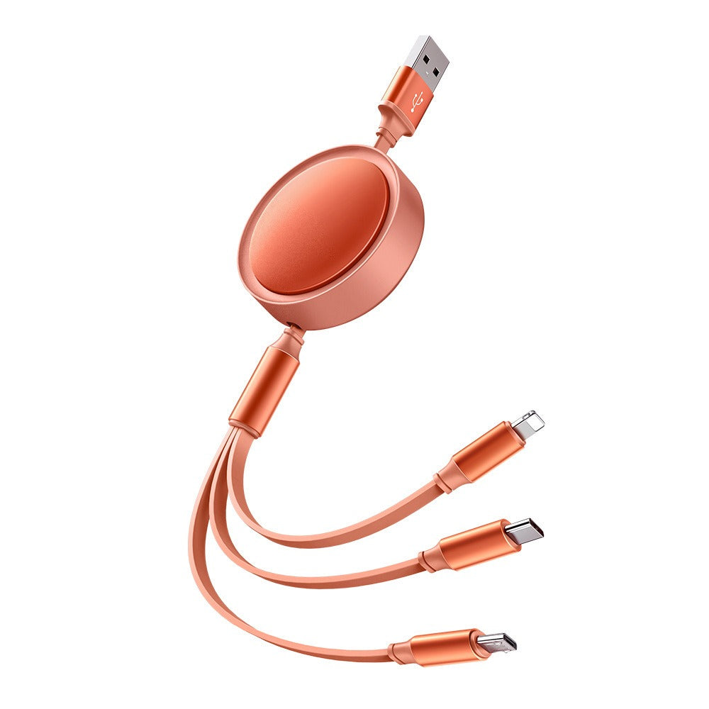 Neutral one to three data cable fast charging extension cable charging cable three in one data cable - V.I.P Digital Presence