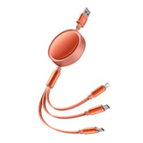 Neutral one to three data cable fast charging extension cable charging cable three in one data cable - V.I.P Digital Presence