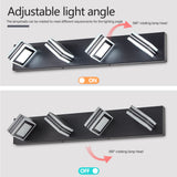 LED Modern Black Vanity Lights, 4-Lights Acrylic Matte Black Bathroom Vanity Lights Over Mirror - V.I.P Digital Presence